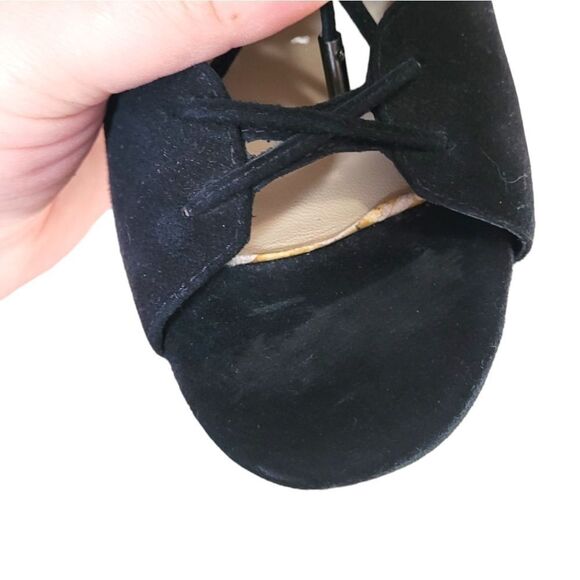 Via Spiga Women's Black Lace Up Boot Heels Size 8.5 - Picture 6 of 7